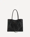 Balenciaga Black Leather Medium Le City Shopping Bag In Black