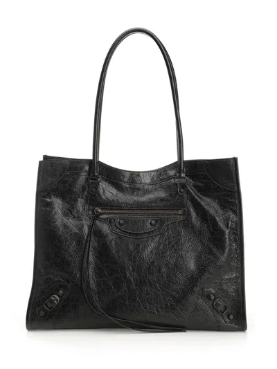 Balenciaga Le City Tote M Handbags Black