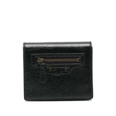 Balenciaga Le City Tri-fold Wallet In Black