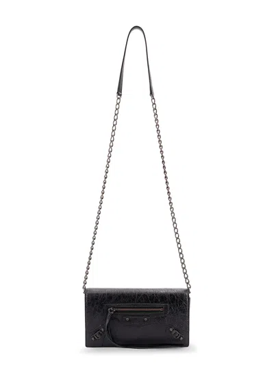 Balenciaga Le City Wallet Leather Shoulder Bag