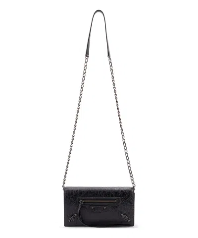 Balenciaga Le City Wallet Shoulder Bag In Black