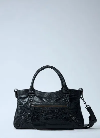Balenciaga Le First City Bag In Black