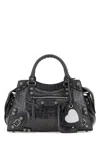 BALENCIAGA LEAD LEATHER NEO CAGOLE CITY S HANDBAG