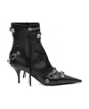 Balenciaga Cagole 50 Ankle Boots In Lamb Leather In Black