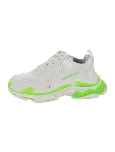 Pre-owned Balenciaga Babies' Leather And Mesh Low Top Sneakers In White