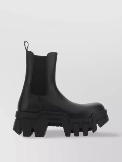 BALENCIAGA LEATHER ANKLE BOOTS BULLDOZER CHUNKY SOLE