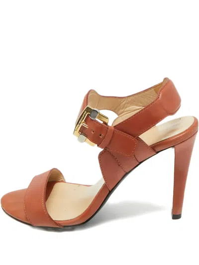 Pre-owned Balenciaga Leather Ankle-strap Sandals In Brown