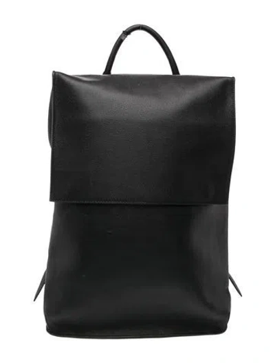 Pre-owned Balenciaga Leather Backpack In Black