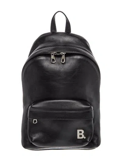 Pre-owned Balenciaga Leather Backpack In Black