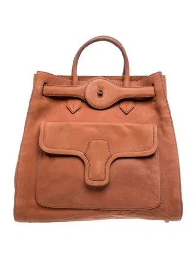 Pre-owned Balenciaga Leather Backpack Vintage In Brown