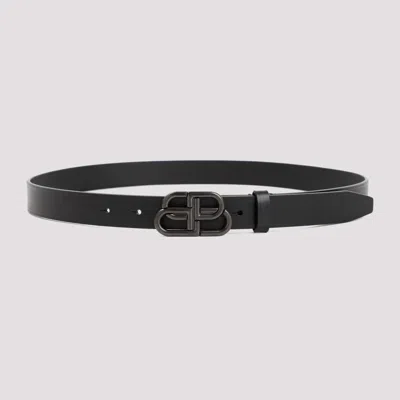 BALENCIAGA LEATHER BB BELT