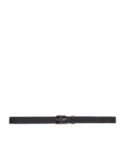 Balenciaga Black Bb Thin Belt In 1000 Black