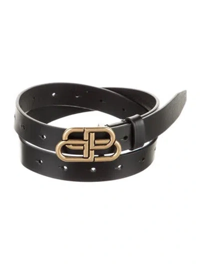 Pre-owned Balenciaga Leather Belt In Black