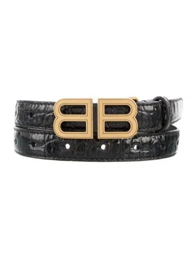 Pre-owned Balenciaga Leather Belt In Black