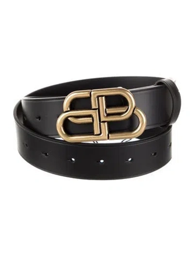 Pre-owned Balenciaga Leather Belt In Black