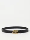 Balenciaga Bb Reversible Croc-effect And Smooth Leather Waist Belt In Black