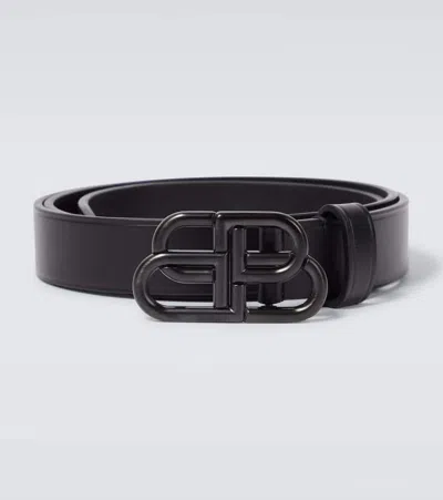 Balenciaga Leather Belt In Black