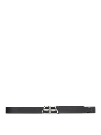 Balenciaga Leather Belt In Black