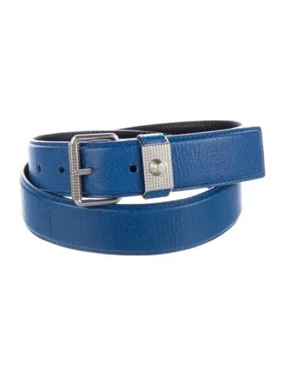Pre-owned Balenciaga Leather Belt In Blue