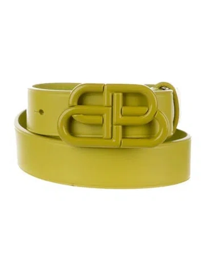 Pre-owned Balenciaga Leather Belt In Green