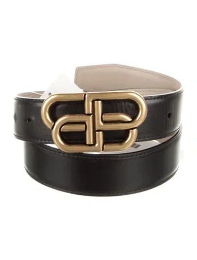 Pre-owned Balenciaga Leather Belt Kit In Black