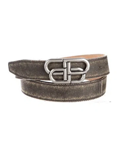 Pre-owned Balenciaga Leather Belt Kit In Black