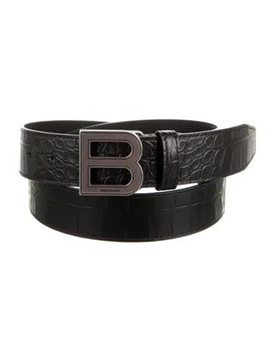 Pre-owned Balenciaga Leather Belt Kit In Black