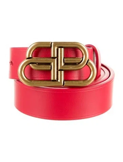 Pre-owned Balenciaga Leather Belt Kit In Red