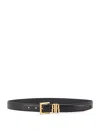 Balenciaga Women Leather Belt With Bb Editor Leather In Black