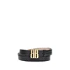 Balenciaga Women Leather Belt With Logoed Buckle In Black