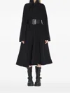 Balenciaga Leather-belt Wrap Coat In Blue