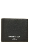 Balenciaga Leather Bi-fold Wallet With Clean Lines