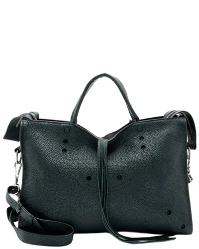Balenciaga Leather Blackout City Satchel (authentic Pre-loved) In Green