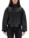 Balenciaga Leather Blouson In Black
