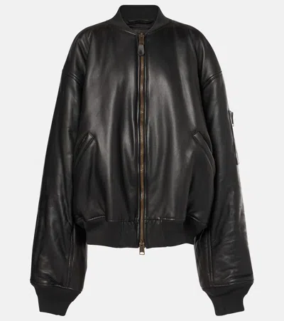 BALENCIAGA LEATHER BOMBER JACKET