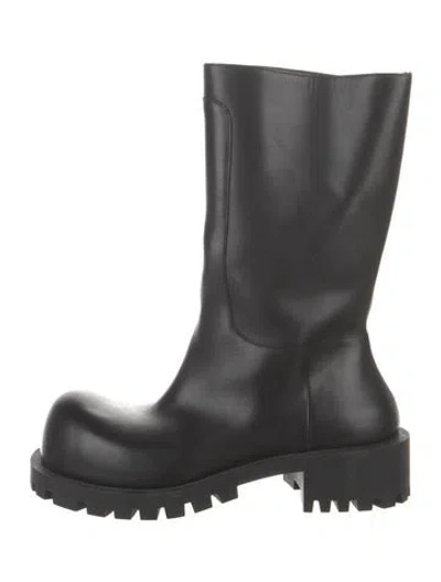 Pre-owned Balenciaga Leather Boots In Black