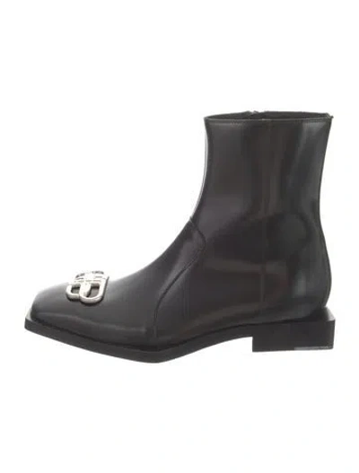 Pre-owned Balenciaga Leather Boots In Black