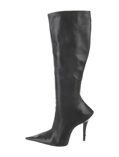 Pre-owned Balenciaga Leather Boots In Black