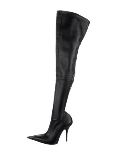 Pre-owned Balenciaga Leather Boots W/ Tags In Black