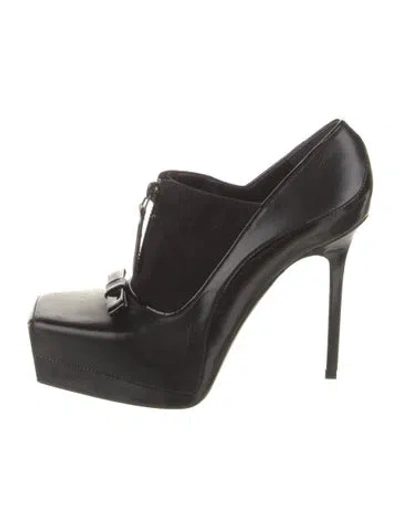 Pre-owned Balenciaga Leather Bow Accents Pumps In Black