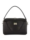 Balenciaga Rectangular Leather Handbag Top Handle In Black