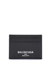 Balenciaga Leather Card Holder In Black