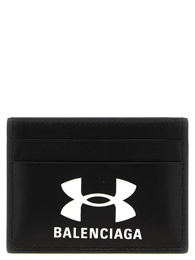 Balenciaga Leather Card Holder In Black