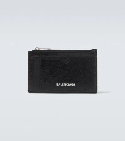 Balenciaga Leather Card Holder In White