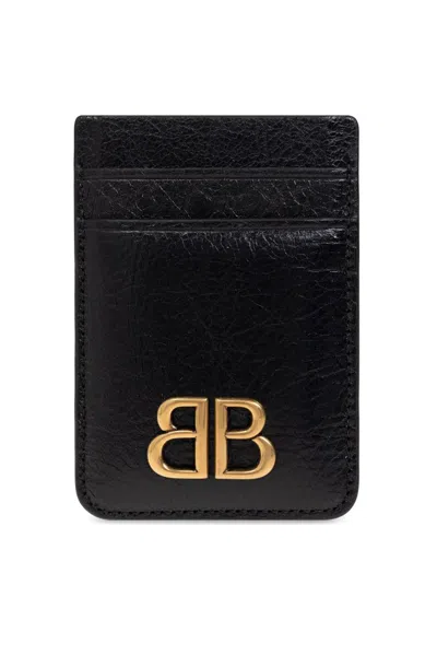 Balenciaga Women's Monaco Magnet Card Holder  In Black