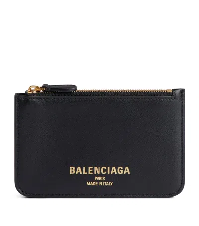 BALENCIAGA LEATHER CASH 2.0 ZIPPED CARD HOLDER