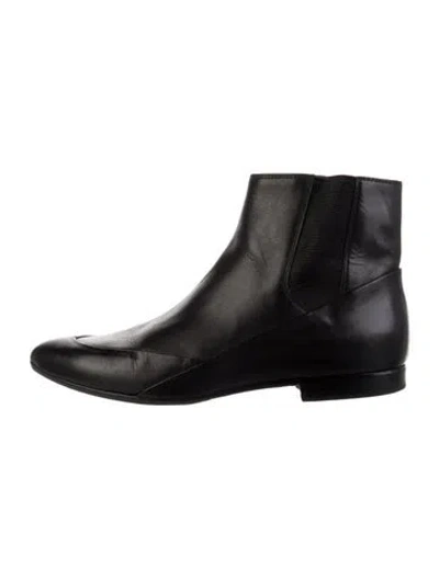 Pre-owned Balenciaga Leather Chelsea Boots In Black