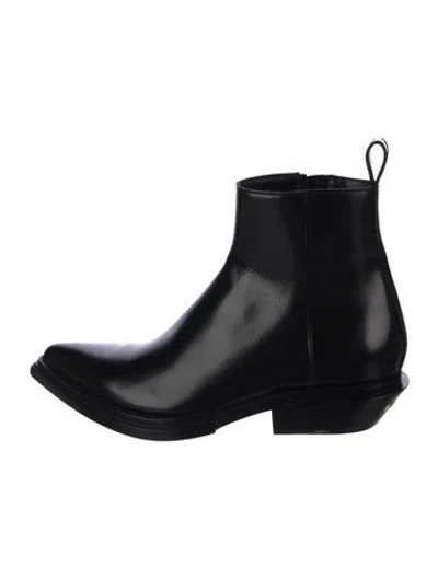 Pre-owned Balenciaga Leather Chelsea Boots In Black