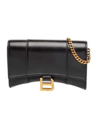 Pre-owned Balenciaga Leather Clutch In Black