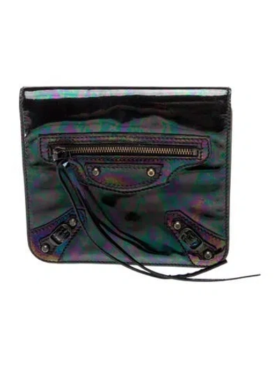 Pre-owned Balenciaga Leather Clutch In Green